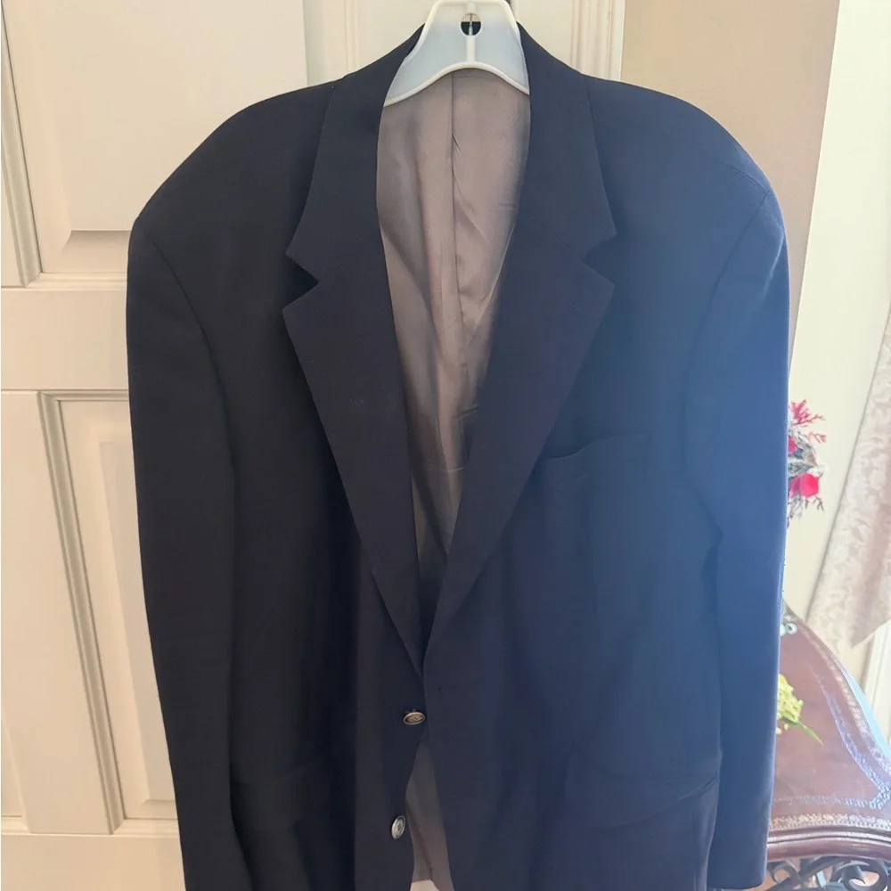 Men's Dark Navy Blazer/ SPORTS COAT  Bill Blass 46L